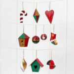 Christmas-Papier-Mache-hanging-decorations-painted